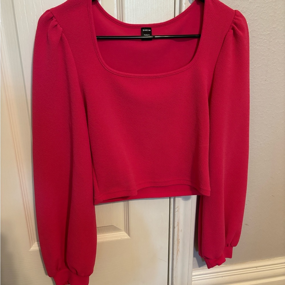SHEIN hot pink long sleeve